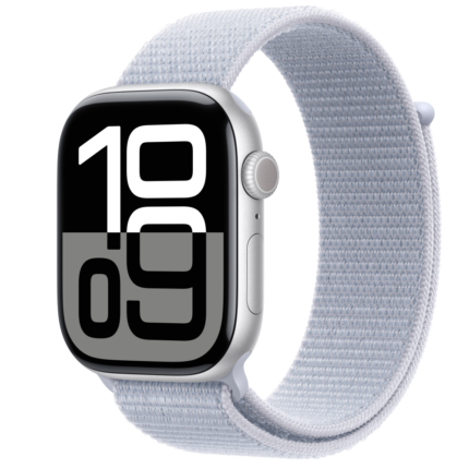 Apple Watch S10 GPS 46mm Silver Alu Case with Blue Cloud Sport Loop