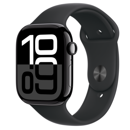 Apple Watch S10 GPS 46mm Jet Black Alu Case with Black Sport Band - M/L