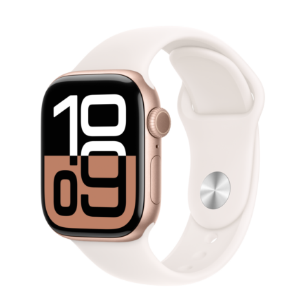 Apple Watch S10 Cellular 42mm Rose Gold Alu Case with Light Blush Sport Band - M/L