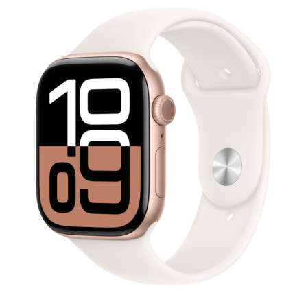 Apple Watch S10 Cellular 46mm Rose Gold Alu Case with Light Blush Sport Band - M/L