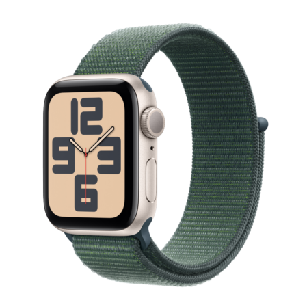 Apple Watch SE2 v3 GPS 40mm Starlight Alu Case with Lake Green Sport Loop