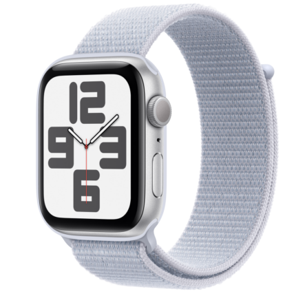 Apple Watch SE2 v3 GPS 44mm Silver Alu Case with Blue Cloud Sport Loop