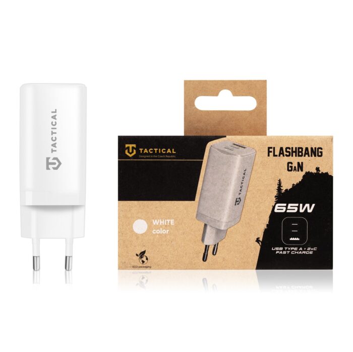 Зарядно Tactical FlashBang GaN 65W White - Image 4