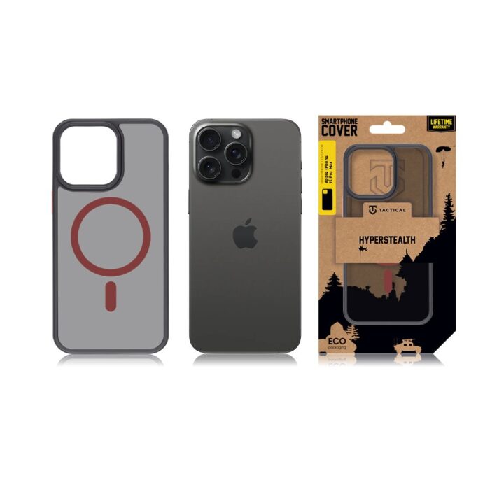 Калъф от Tactical MagForce Hyperstealth 2.0 Cover за iPhone 15 Pro Max Black/Red - Image 3