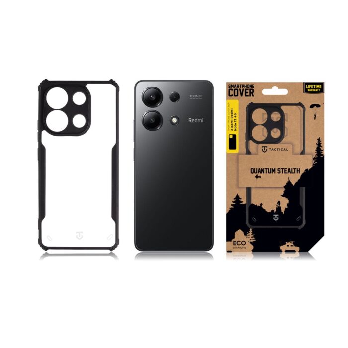 Калъф Tactical Quantum Stealth Cover for Xiaomi Redmi Note 13 4G Clear/Black - Image 3