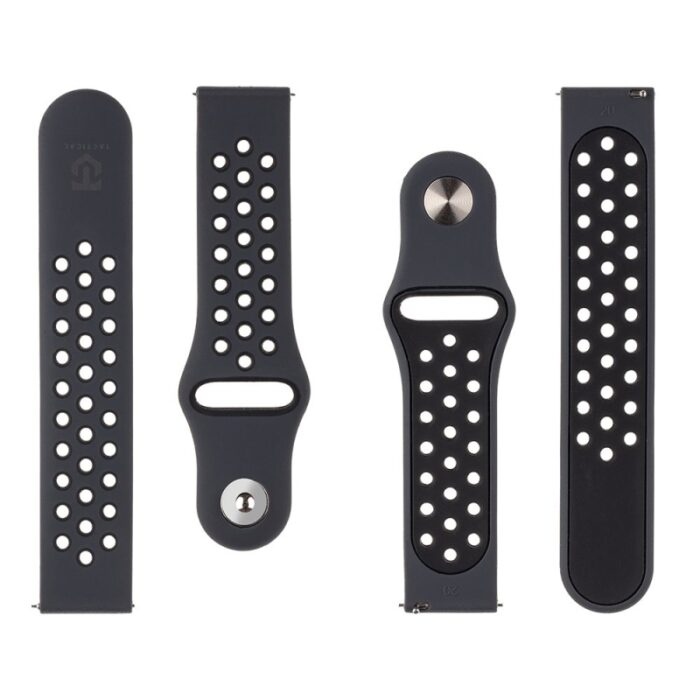 Каишка за часовник Tactical 856 Double Silicone Band 20mm Black - Image 1