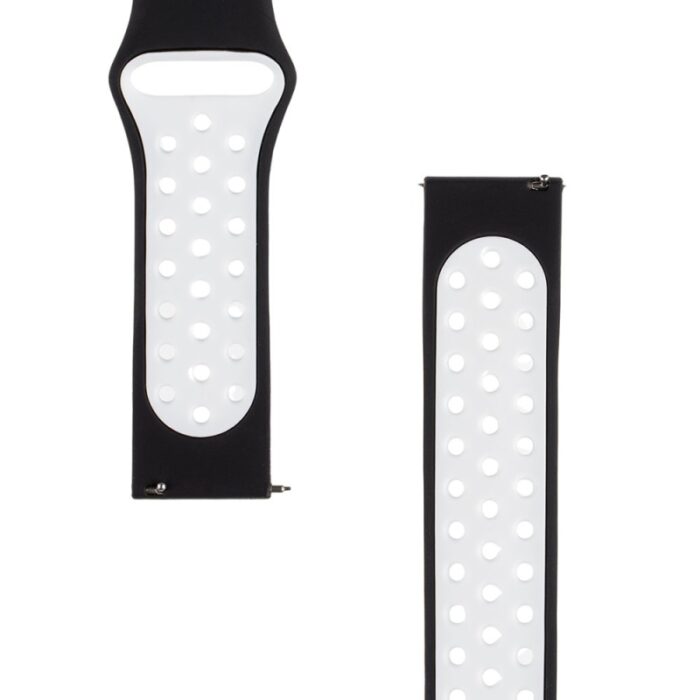 Каишка за часовник Tactical 840 Double Silicone Band 22mm Black/White - Image 2