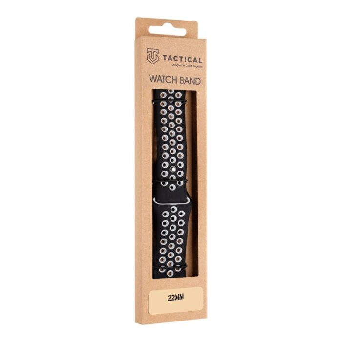 Каишка за часовник Tactical 840 Double Silicone Band 22mm Black/White - Image 3