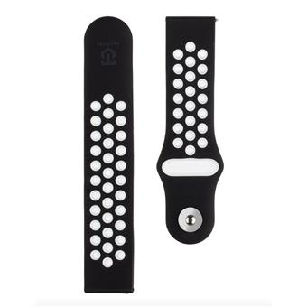 Каишка за часовник Tactical 840 Double Silicone Band 22mm Black/White