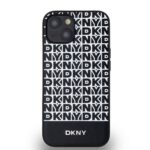Калъф от 
DKNY PU Leather Repeat Pattern Bottom Stripe MagSafe Case за iPhone 13 Black - Image 2