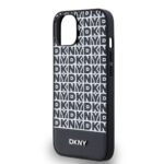 Калъф от 
DKNY PU Leather Repeat Pattern Bottom Stripe MagSafe Case за iPhone 13 Black - Image 4