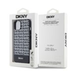 Калъф от 
DKNY PU Leather Repeat Pattern Bottom Stripe MagSafe Case за iPhone 13 Black - Image 6