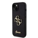 Калъф от 
Guess PU Fixed Glitter 4G Metal Logo Case за iPhone 13 Black
