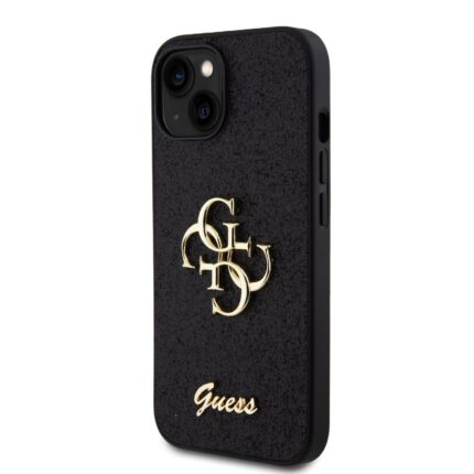 Калъф от 
Guess PU Fixed Glitter 4G Metal Logo Case за iPhone 13 Black