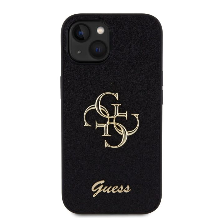 Калъф от 
Guess PU Fixed Glitter 4G Metal Logo Case за iPhone 13 Black - Image 2