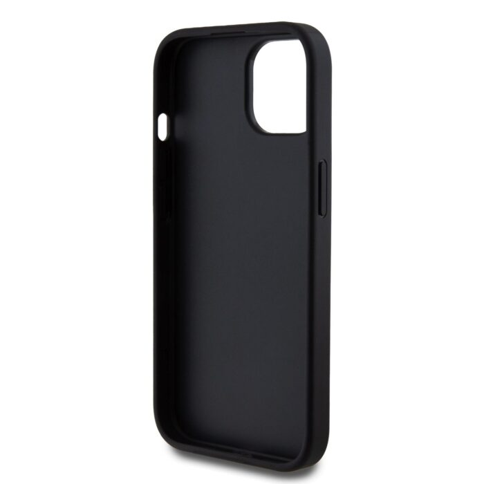 Калъф от 
Guess PU Fixed Glitter 4G Metal Logo Case за iPhone 13 Black - Image 5