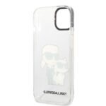 Калъф от 
Karl Lagerfeld IML Glitter Karl and Choupette NFT Case за iPhone 13 Transparent - Image 4