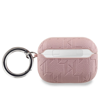 Калъф от Karl Lagerfeld PU Embossed Karl and Choupette Heads Case for AirPods Pro Pink