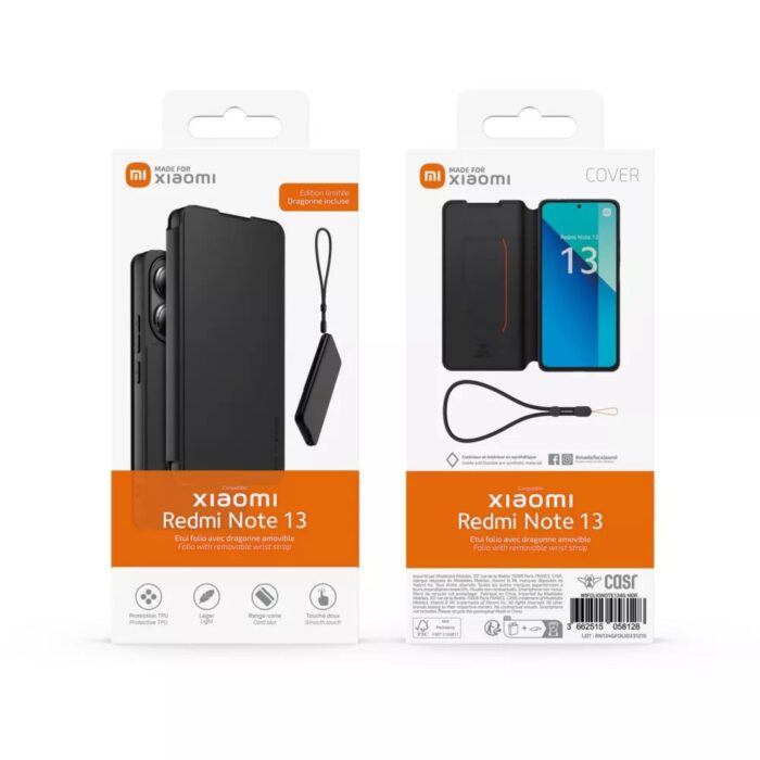 Калъф от Xiaomi Book Case with Necklace за Xiaomi Redmi Note 13 4G Blac - Image 4