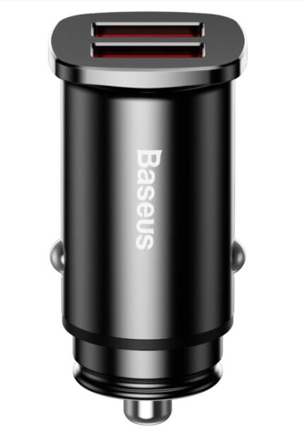 Зарядно за кола Baseus Square Car Charger 2xUSB QC3.0 5A 30W Black