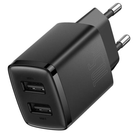 Зарядно Baseus CCXJ010201 Compact Charger 2xUSB 10,5W Black