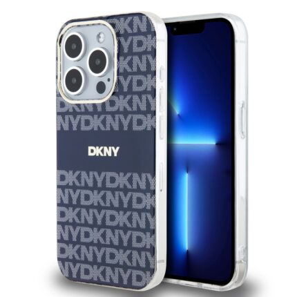 Калъф от DKNY PC TPU Repeat Pattern Tonal Stripe Magsafe Case за iPhone 14 Pro Blue