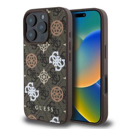 Калъф от Guess PU 4G Peony MagSafe Case for iPhone 16 Pro Max Brown