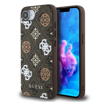Калъф от 
Guess PU 4G Peony MagSafe Case за iPhone 16e Brown