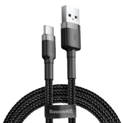 Кабел Baseus CATKLF-BG1 Cafule Cable USB-C 3A 1m Grey/Black