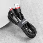 Кабел Baseus  Cafule Cable USB-C 3A 1m Red/Black - Image 3