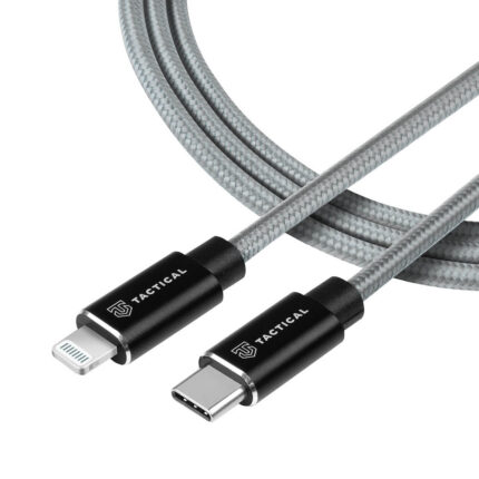Кабел Tactical Fast Rope Kevlar Cable USB-C/Lightning MFi 1m Grey