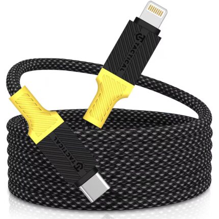 Кабел 
Tactical MagRope USB-C/Lightning 1m Black/Yellow