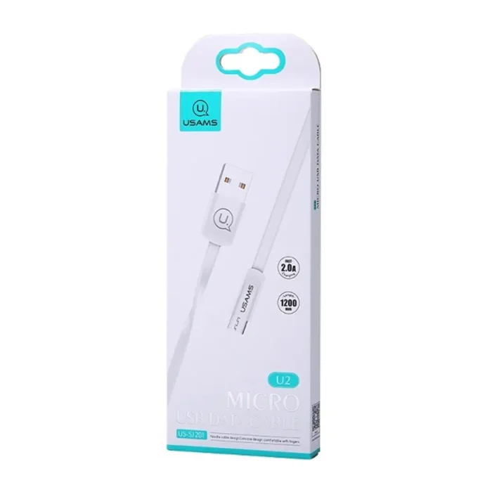 Дата кабел USAMS USB U-2 MICRO - white - Image 2