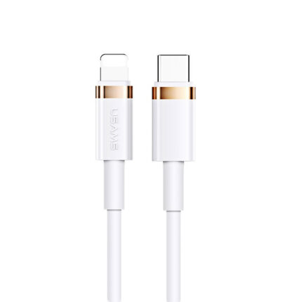 Кабел USAMS TYPE C to Lightning U63 20W 2 м. бял