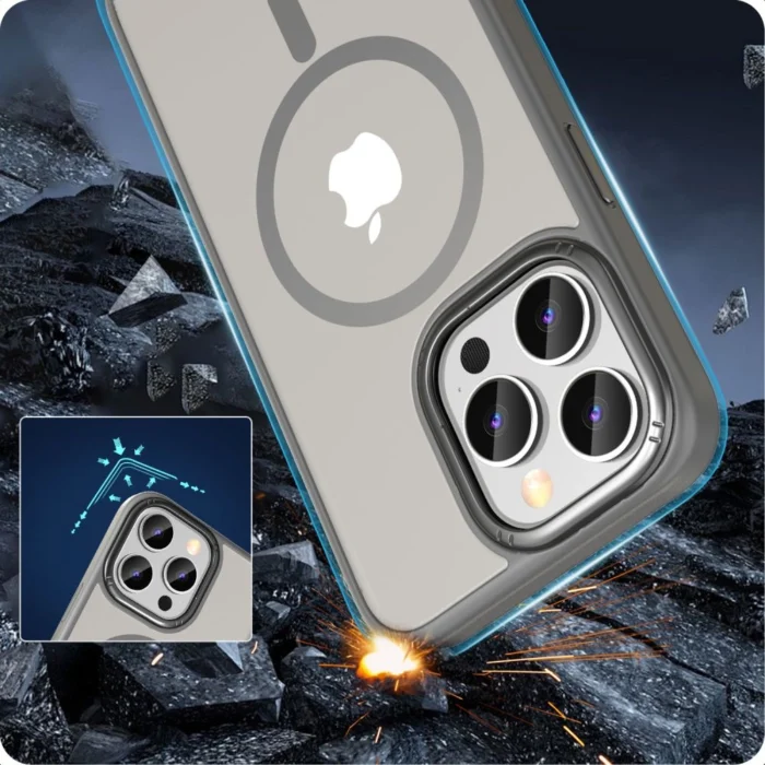 Калъф от Tech-Protect 
MagMat 2 MagSafe case за iPhone
15 Pro Max - titanium matte - Image 4