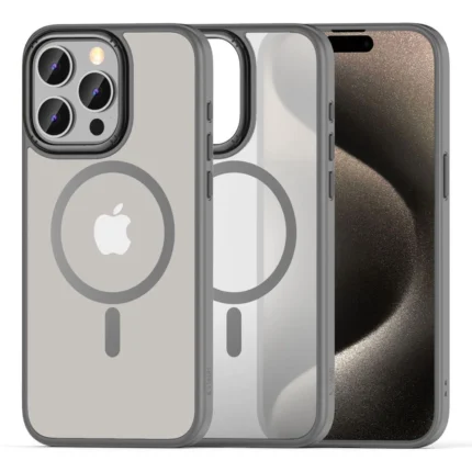 Калъф от Tech-Protect 
MagMat 2 MagSafe case за iPhone
15 Pro Max - titanium matte