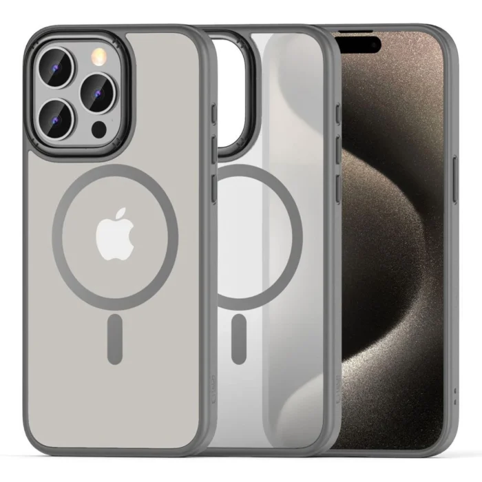 Калъф от Tech-Protect 
MagMat 2 MagSafe case за iPhone
15 Pro Max - titanium matte - Image 1