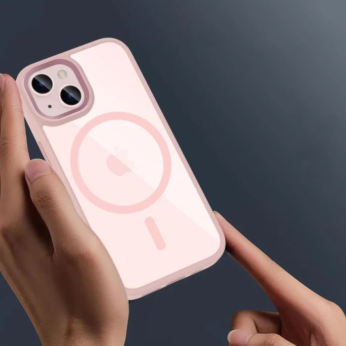 Калъф от Tech-Protect MagMat MagSafe
 за iPhone 15 Case - Clear Pink - Image 2