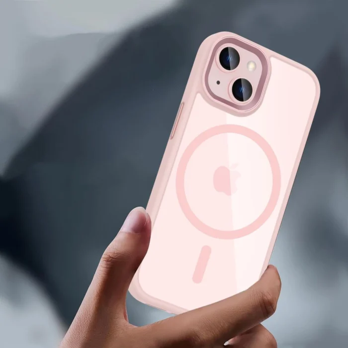 Калъф от Tech-Protect MagMat MagSafe
 за iPhone 15 Case - Clear Pink - Image 3