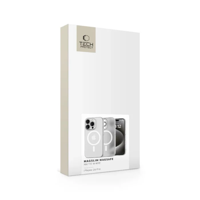 Калъф от Tech-
Protect Mag Slim MagSafe Case за iPhone 16 Pro - White - Image 2