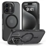 Калъф от Tech-Protect
MagStand MagSafe Case with 
Stand за iPhone 16 - Semi-
Transparent