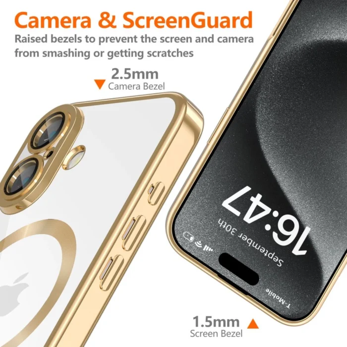 Калъф от Tech-
Protect MagFlex MagSafe за iPhone
16 Case - Gold - Image 4