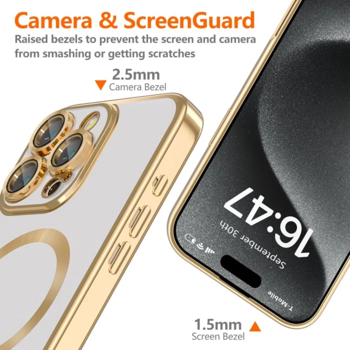 Калъф от Tech-
Protect MagFlex MagSafe iPhone
16 Pro Case - Gold - Image 3
