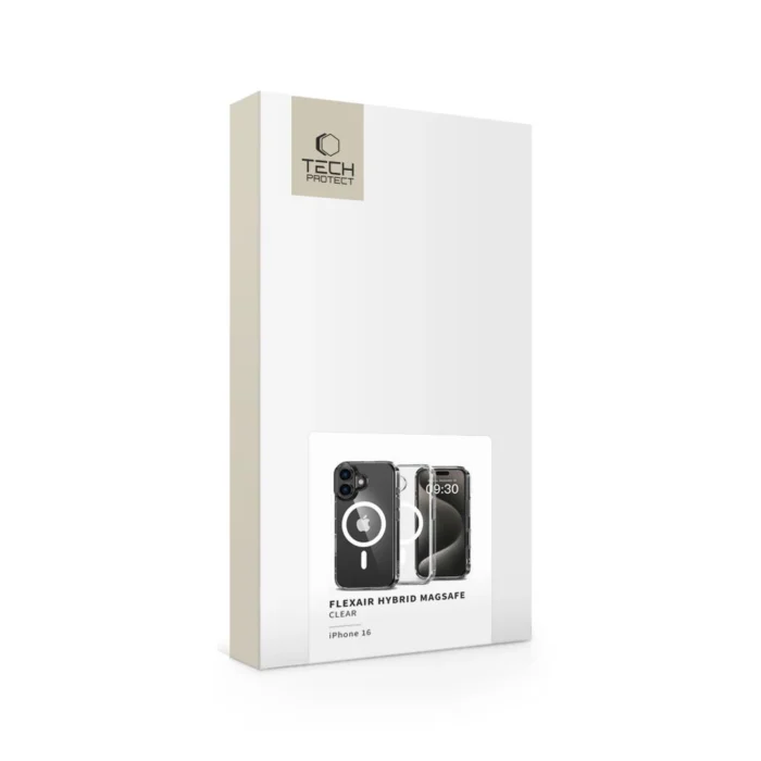 Калъф от Tech-Protect
 FlexAir Hybrid MagSafe за iPhone 16
 - Clear - Image 4