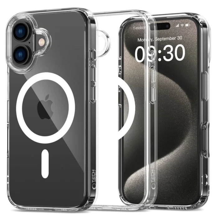 Калъф от Tech-Protect
 FlexAir Hybrid MagSafe за iPhone 16
 - Clear - Image 1