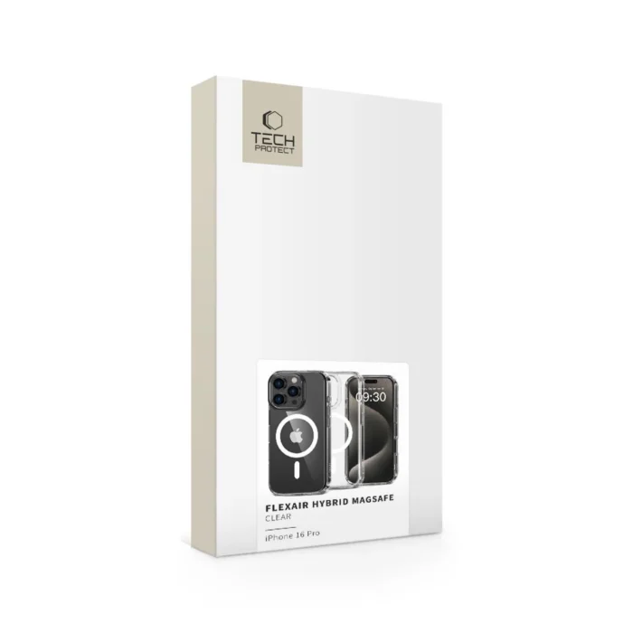 Калъф от Tech-Protect
 FlexAir Hybrid MagSafe Case за 
iPhone 16 Pro - Clear - Image 4