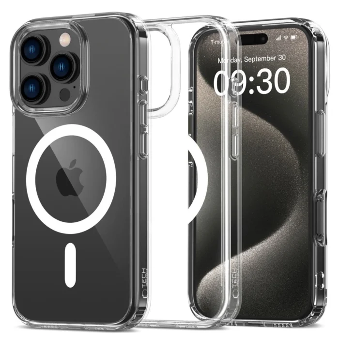 Калъф от Tech-Protect
FlexAir Hybrid MagSafe за iPhone 16 Pro Max - Clear - Image 1