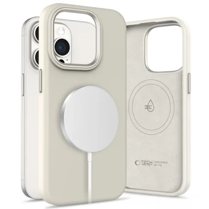 Калъф от Tech-Protect Silicone PU Case
MagSafe за iPhone 15 Pro Max -
Beige