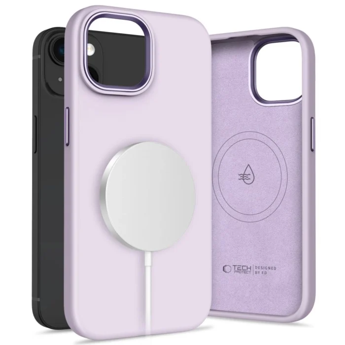 Калъф от Tech-
Protect Silicone Pure Magsafe
iPhone 15 Case - Purple - Image 1