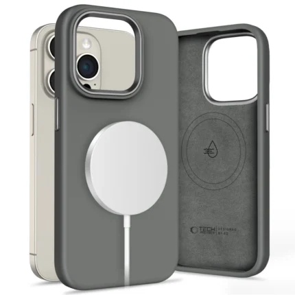 Калъф от Tech-
Protect Silicone PU Case MagSafe
for iPhone 15 Pro - Gray